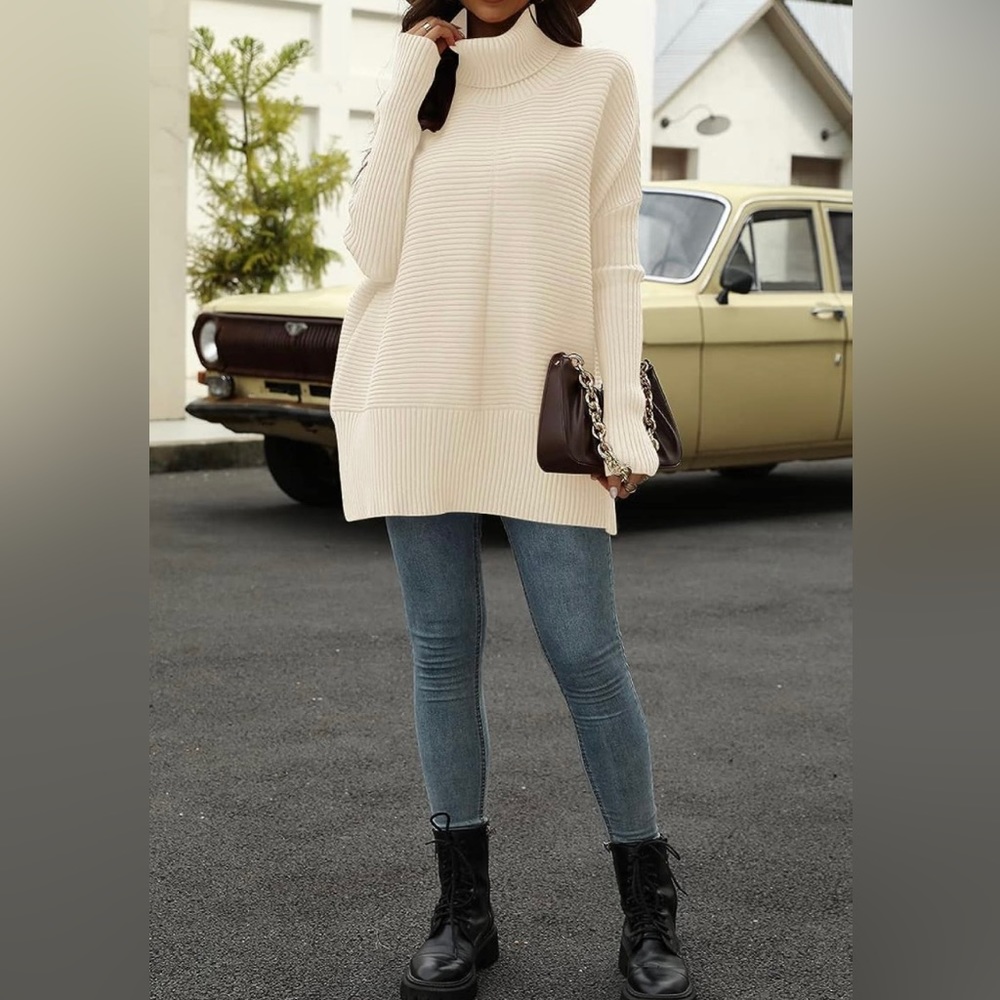๐ NWT ๐ - EFAN 2023 Fall Trendy Oversized Turtleneck Sweater - Picture 5 of 6